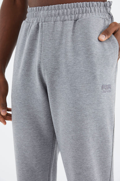 Rex Gray Melange Basic Men's Tracksuit Set - 85232