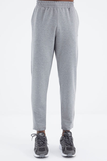 Rex Gray Melange Basic Men's Tracksuit Set - 85232