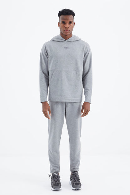 Rex Gray Melange Basic Men's Tracksuit Set - 85232
