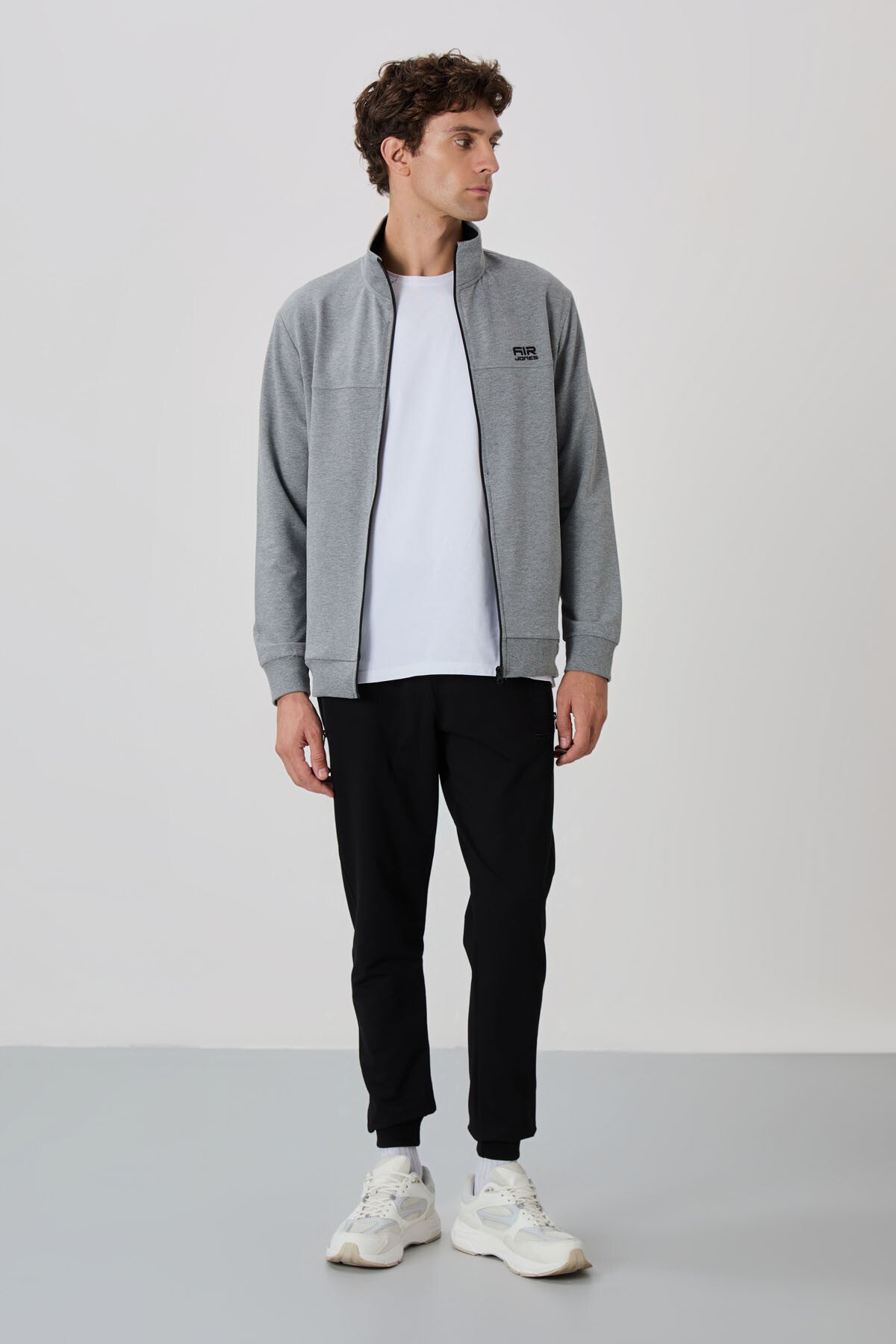 Anton Gri Melanj - Black Jogger Tracksuit Set - 85178