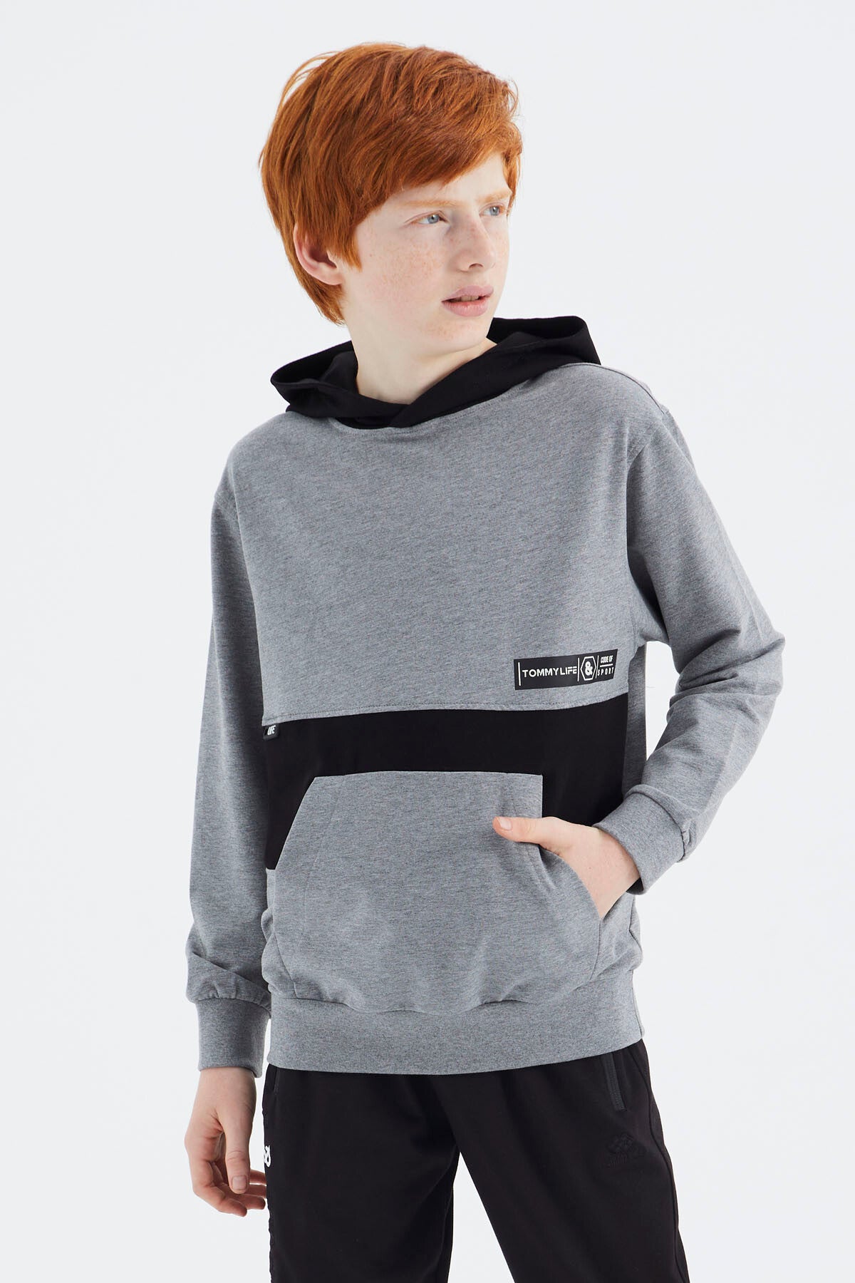 Grey Melange Standard Fit Boys' Sweatshirt - 11179