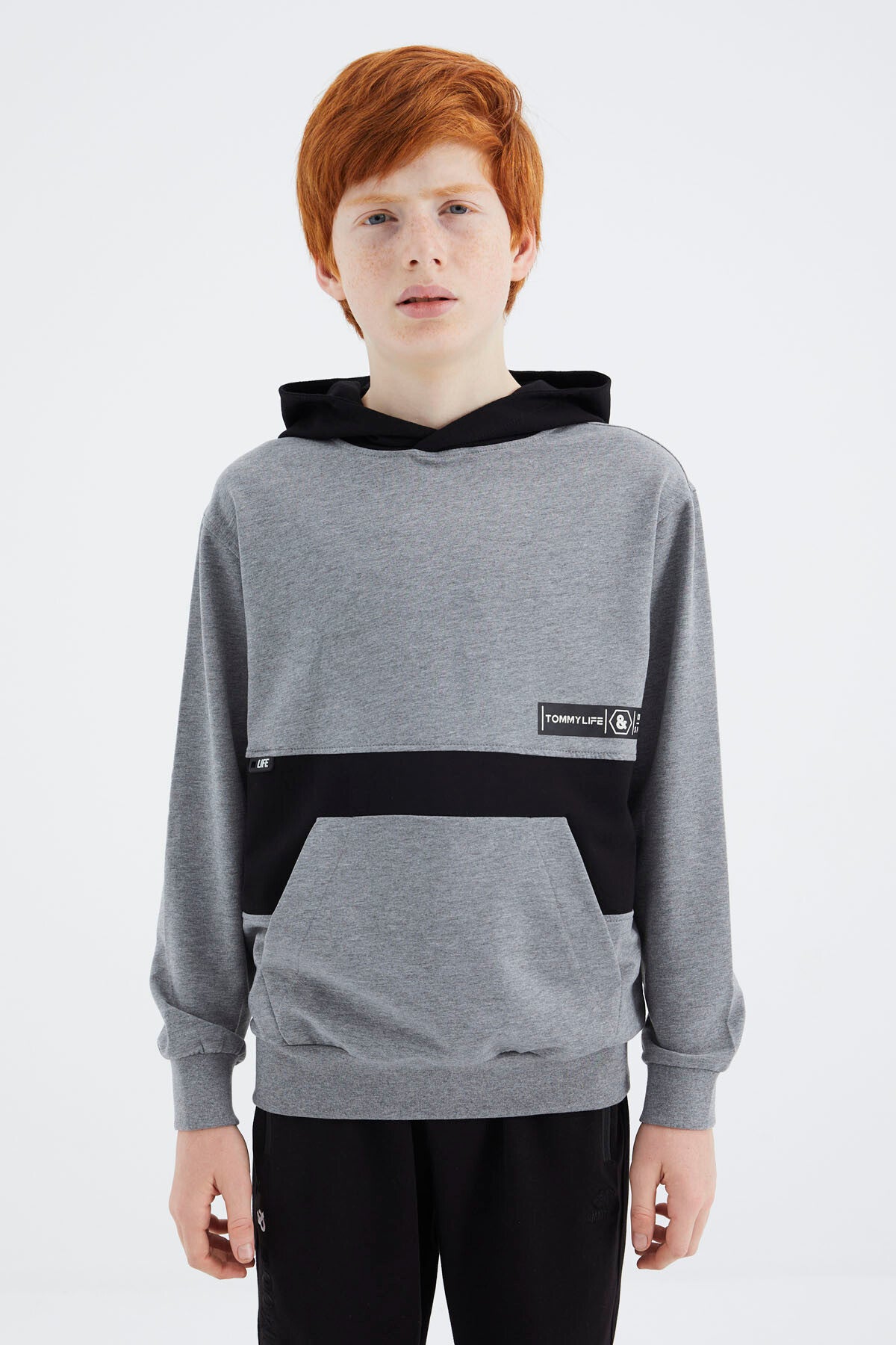 Grey Melange Standard Fit Boys' Sweatshirt - 11179