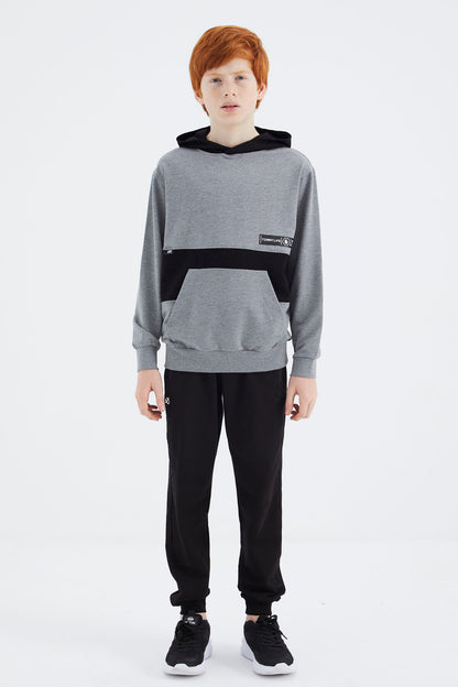 Grey Melange Standard Fit Boys' Sweatshirt - 11179
