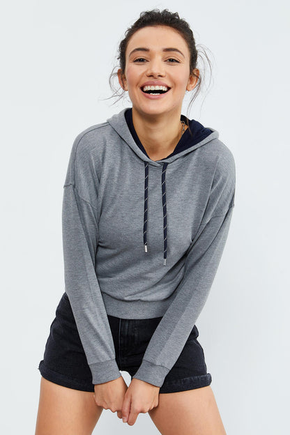 Long Sleeve Comfort Fit Hooded Women's Sweatshirt - 97115