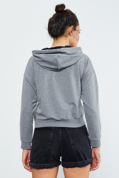 Long Sleeve Comfort Fit Hooded Women's Sweatshirt - 97115