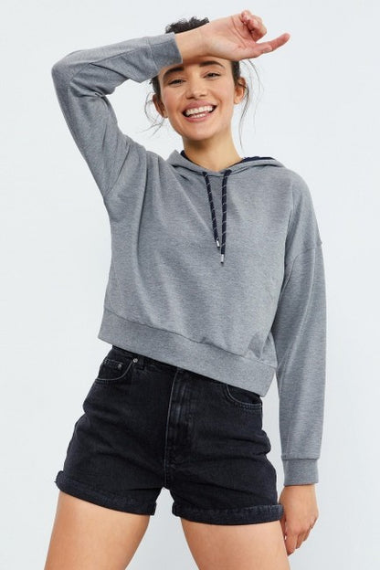 Long Sleeve Comfort Fit Hooded Women's Sweatshirt - 97115