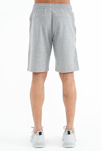 Alva Gray Melange Printed Men's Shorts - 81245