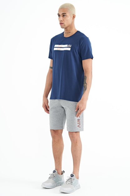 Alva Gray Melange Printed Men's Shorts - 81245