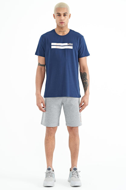 Alva Gray Melange Printed Men's Shorts - 81245