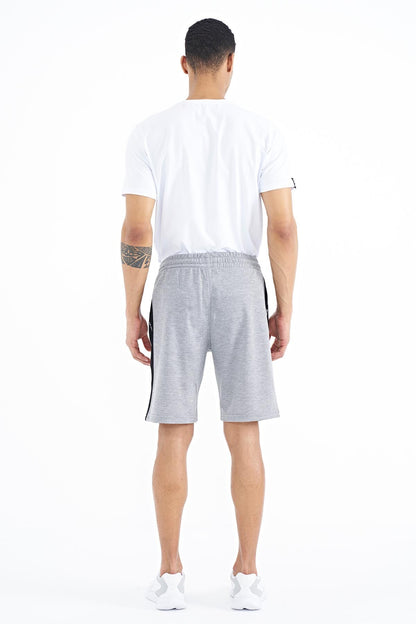 Alfred Grey Melange Standard Fit Men's Shorts - 81244