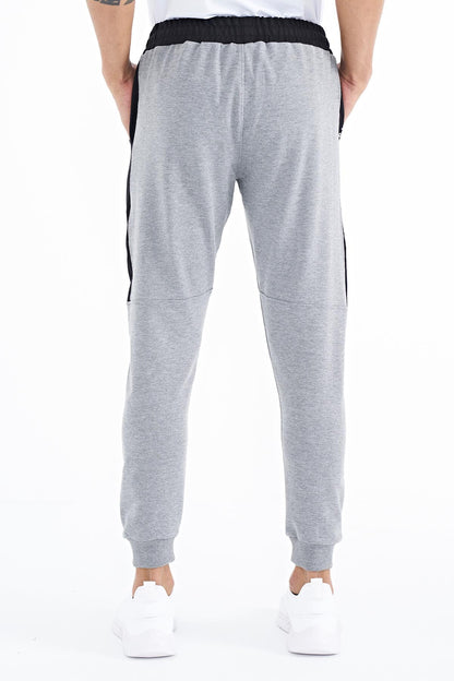 Paul Grey Melange Jogger Men's Tracksuit Bottom - 84915