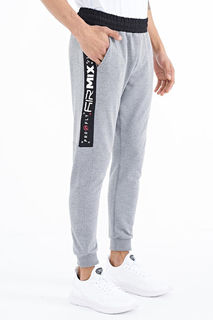 Paul Grey Melange Jogger Men's Tracksuit Bottom - 84915