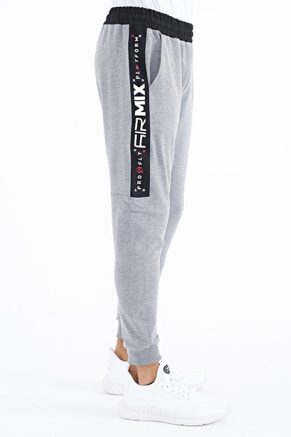 Paul Grey Melange Jogger Men's Tracksuit Bottom - 84915