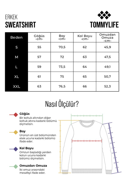 Grey Melange Half-Zip Sweatshirt Slim Fit High Collar Men's Fleece - 87891