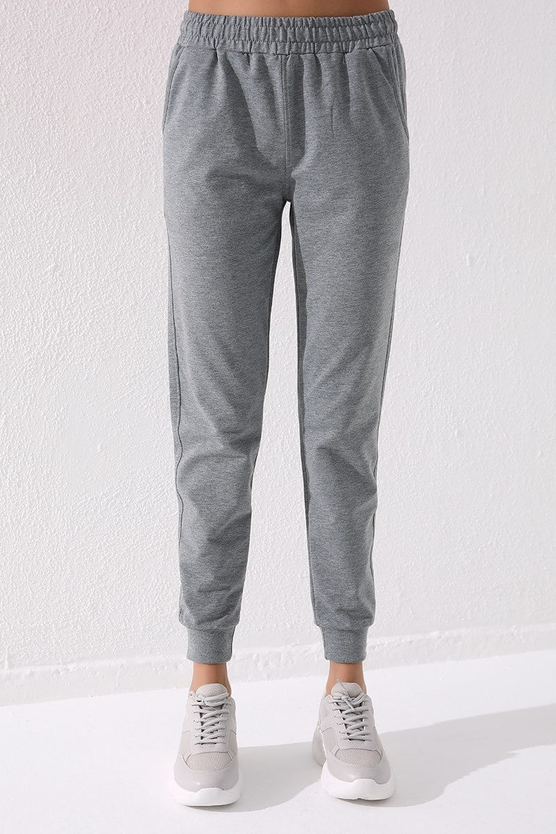 High Waist Jogger Comfort Fit Cuffed Women's Tracksuit Bottom - 94561