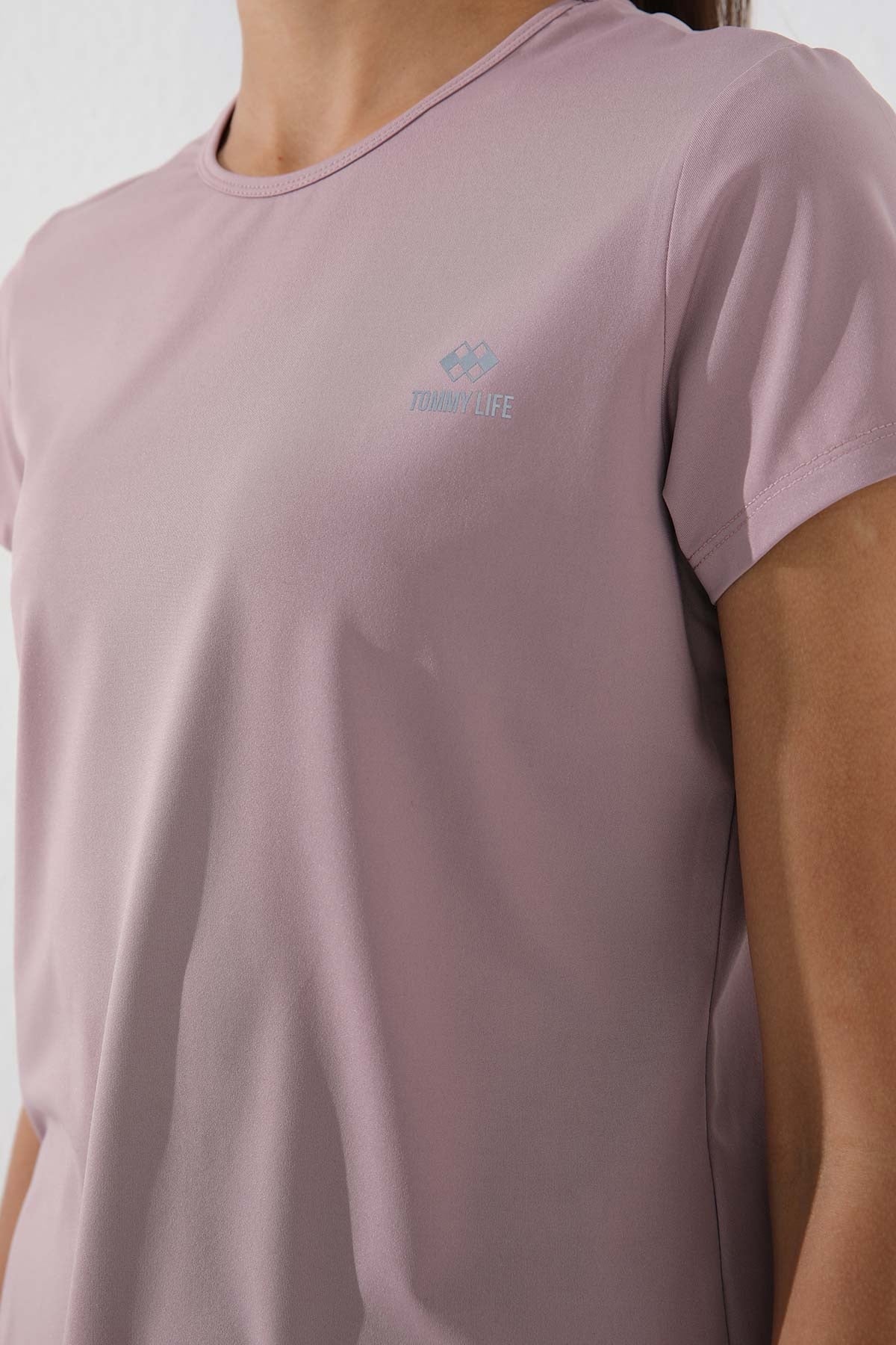 Dried Rose Basic Short Sleeve Standard Fit O Neck Women's T-Shirt - 97144