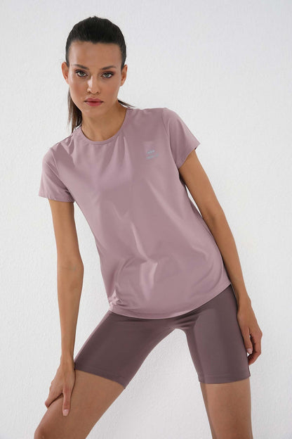 Dried Rose Basic Short Sleeve Standard Fit O Neck Women's T-Shirt - 97144