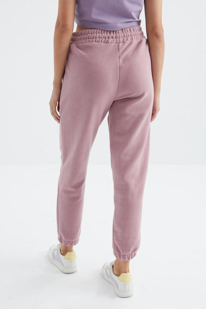 Dried Rose High Waist Basic Laced Jogger Polar Women's Tracksuit Bottom - 94622