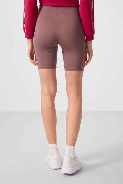Dried Rose High Waist Wrap-up Short Biker Women's Tights - 91007