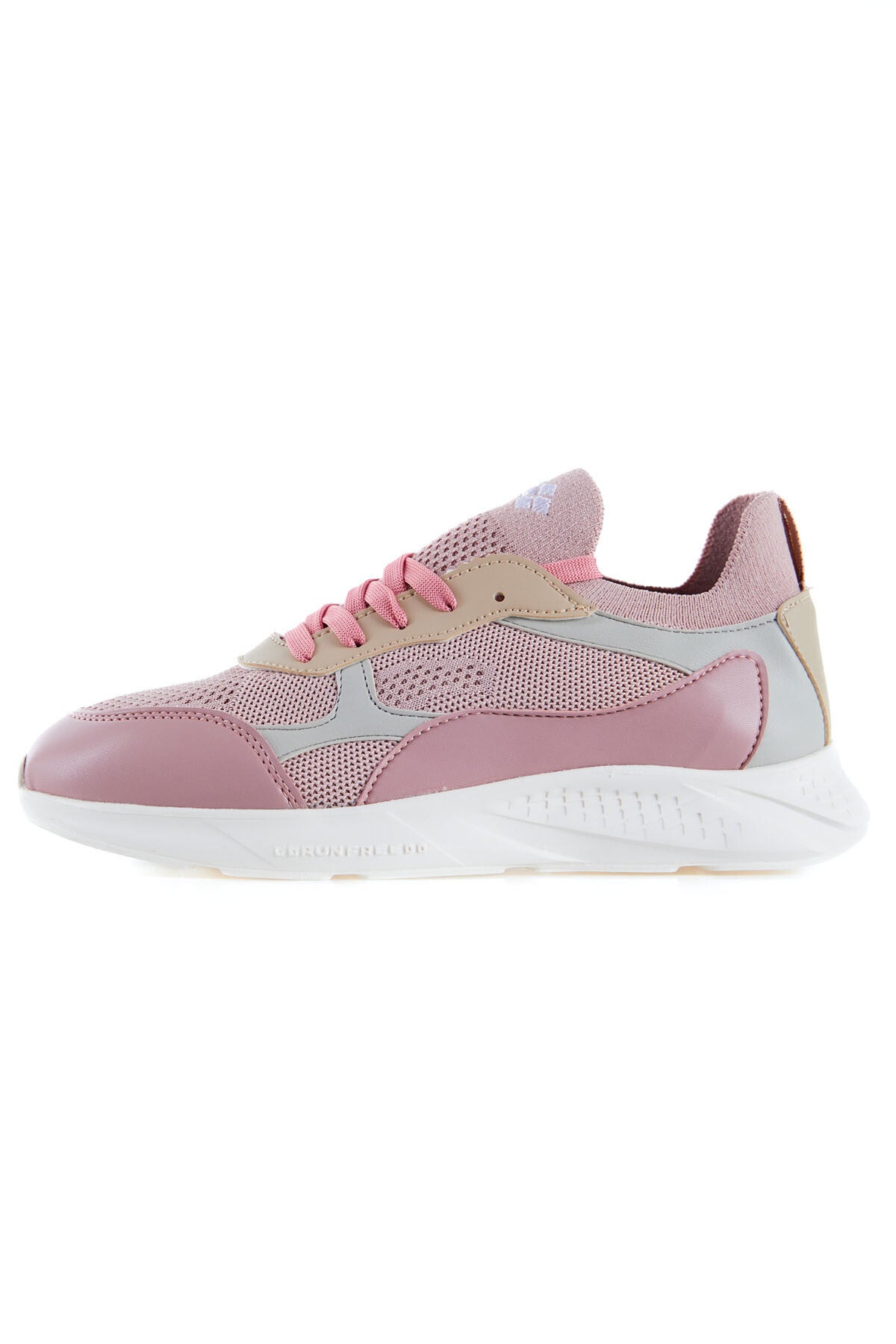 Dried Rose High Platform Mesh Detailed Laced Women's Sports Shoes - 89208