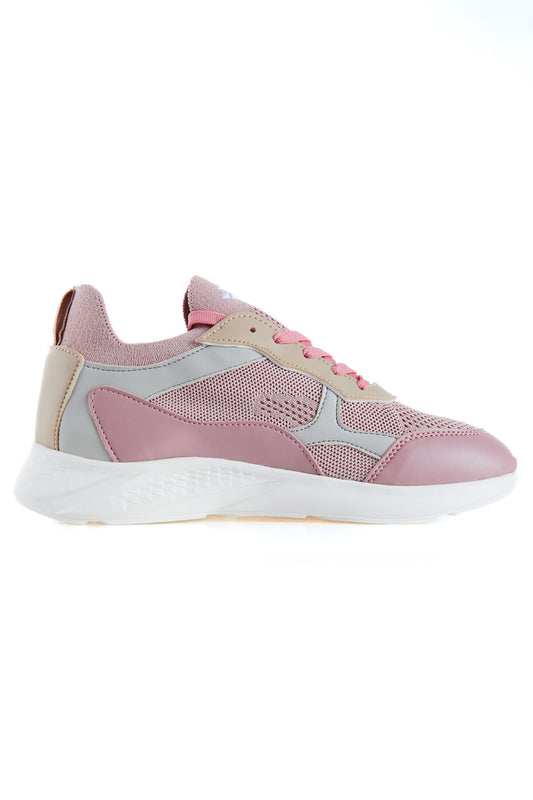 Dried Rose High Platform Mesh Detailed Laced Women's Sports Shoes - 89208