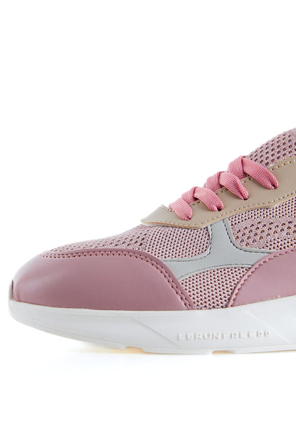 Dried Rose High Platform Mesh Detailed Laced Women's Sports Shoes - 89208