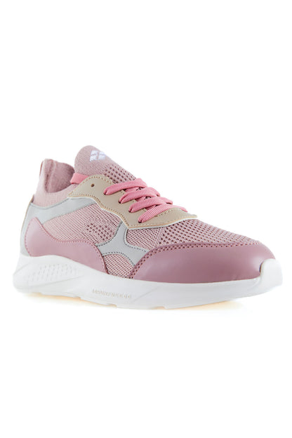 Dried Rose High Platform Mesh Detailed Laced Women's Sports Shoes - 89208
