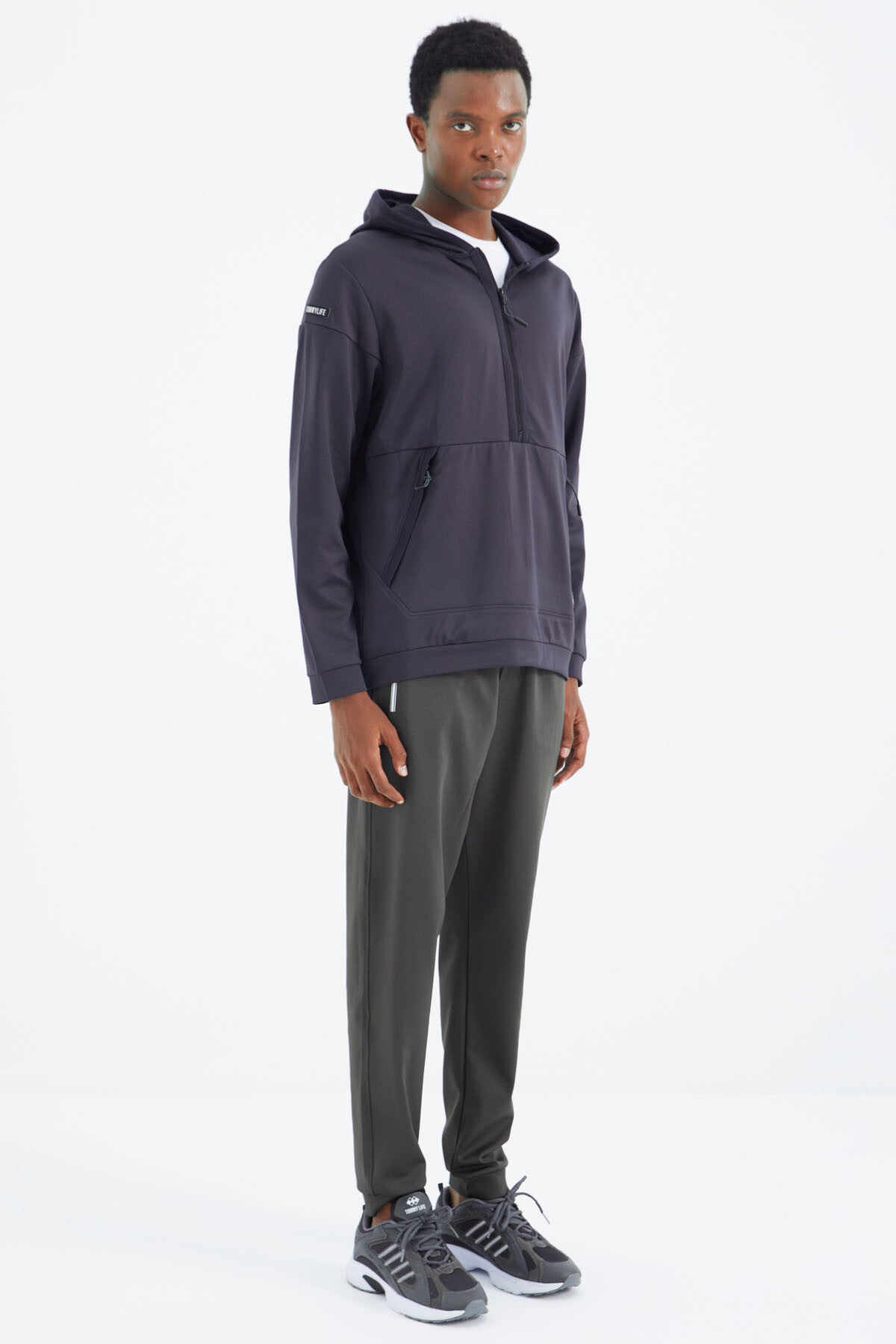 Laced Hood Detailed Relax Fit Men's Tracksuit Bottom - 84993