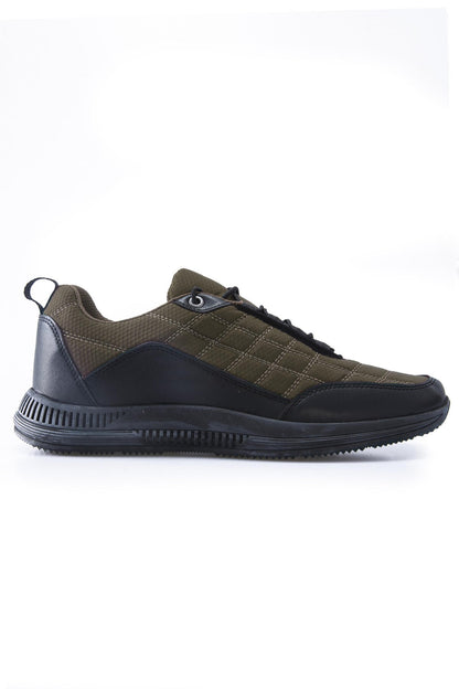 Laced Quilted PU Leather Detailed Men's Sports Shoe - 89096