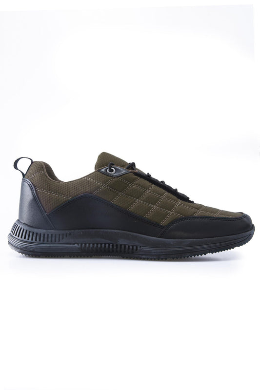 Laced Quilted PU Leather Detailed Men's Sports Shoe - 89096