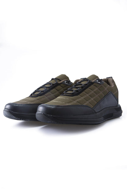 Laced Quilted PU Leather Detailed Men's Sports Shoe - 89096