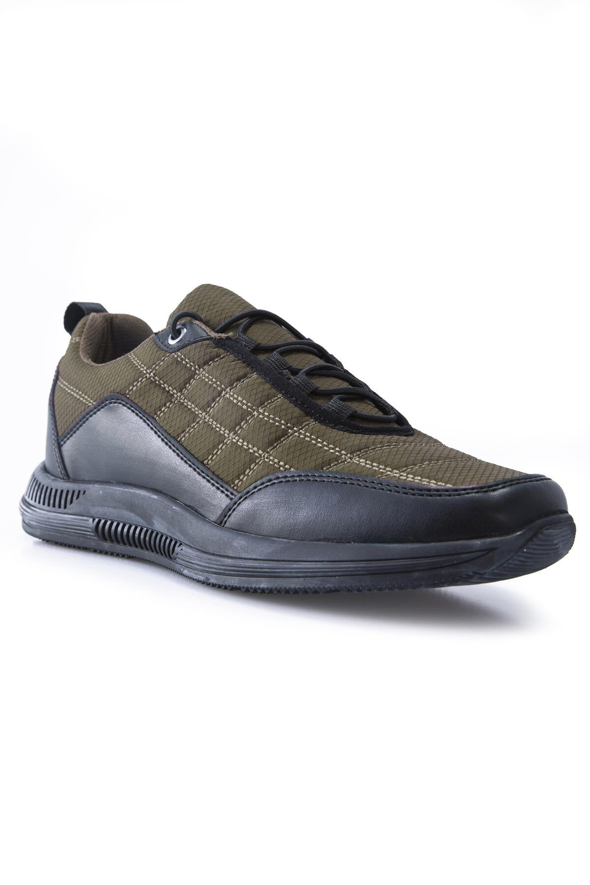 Laced Quilted PU Leather Detailed Men's Sports Shoe - 89096