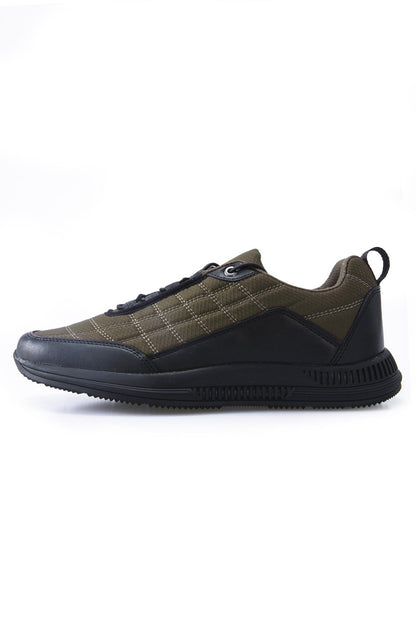 Laced Quilted PU Leather Detailed Men's Sports Shoe - 89096