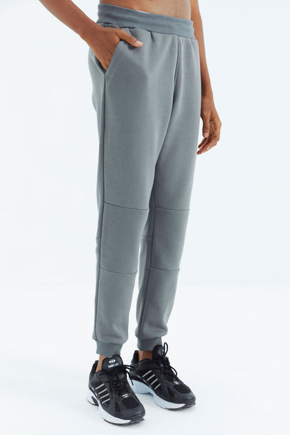 Ribbed Hem Detailed Relax Fit Men's Tracksuit Bottom - 82106