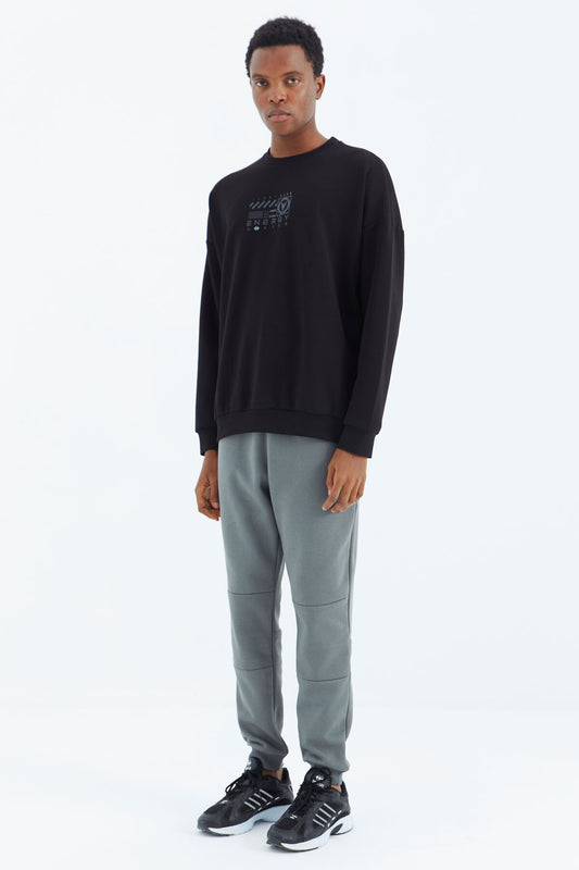 Ribbed Hem Detailed Relax Fit Men's Tracksuit Bottom - 82106