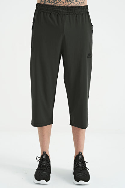 Standard Mold Laced Right Zippered Pocket Active Sports Men's Capri - 83096