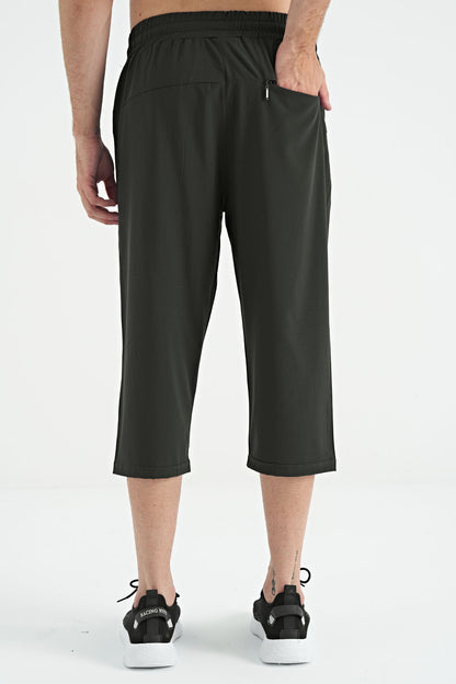 Standard Mold Laced Right Zippered Pocket Active Sports Men's Capri - 83096