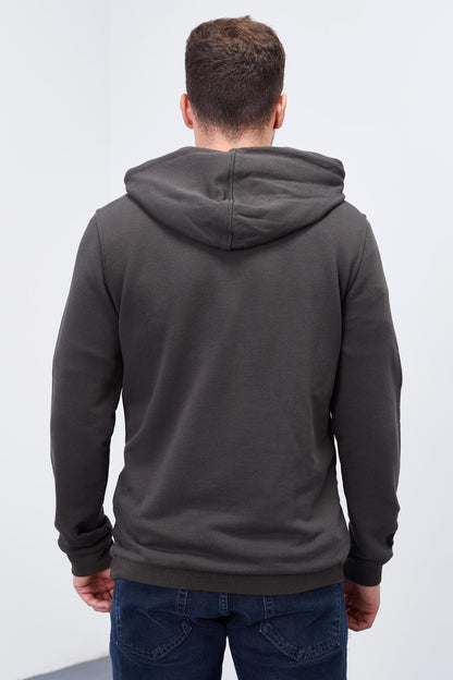 Geometric Print Right Standard Fit Men's Hooded Sweatshirt - 87870