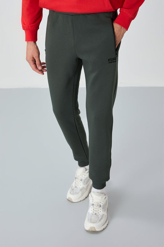 Cesar Khaki Quilted Men's Tracksuit Bottom - 84929