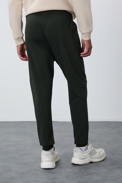Standard Fit Zippered Waistband Jogger Men's Tracksuit Bottom - 84651