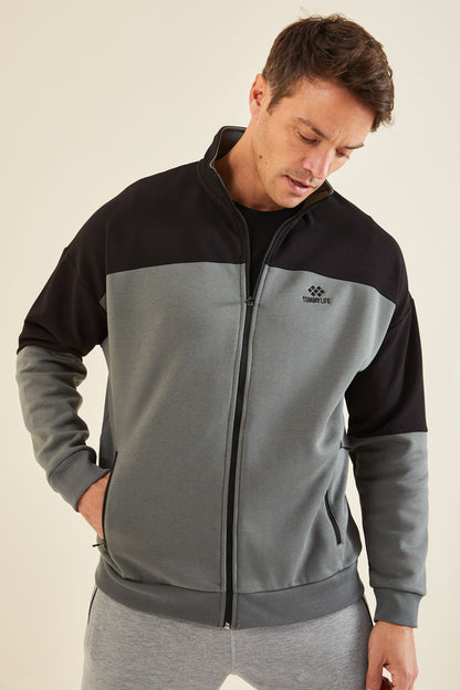 Men's Zippered Sweatshirt - 88314