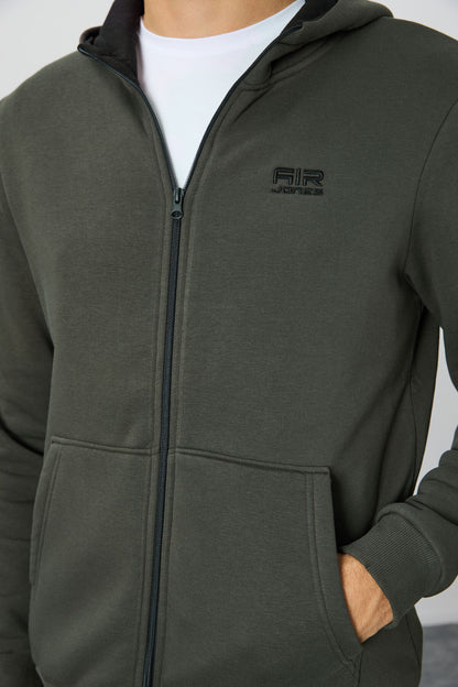 Hector Khaki Hooded Men's Sweatshirt - 88139
