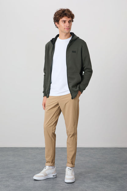 Hector Khaki Hooded Men's Sweatshirt - 88139