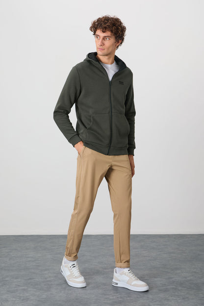 Hector Khaki Hooded Men's Sweatshirt - 88139