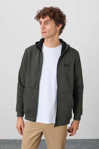Hector Khaki Hooded Men's Sweatshirt - 88139