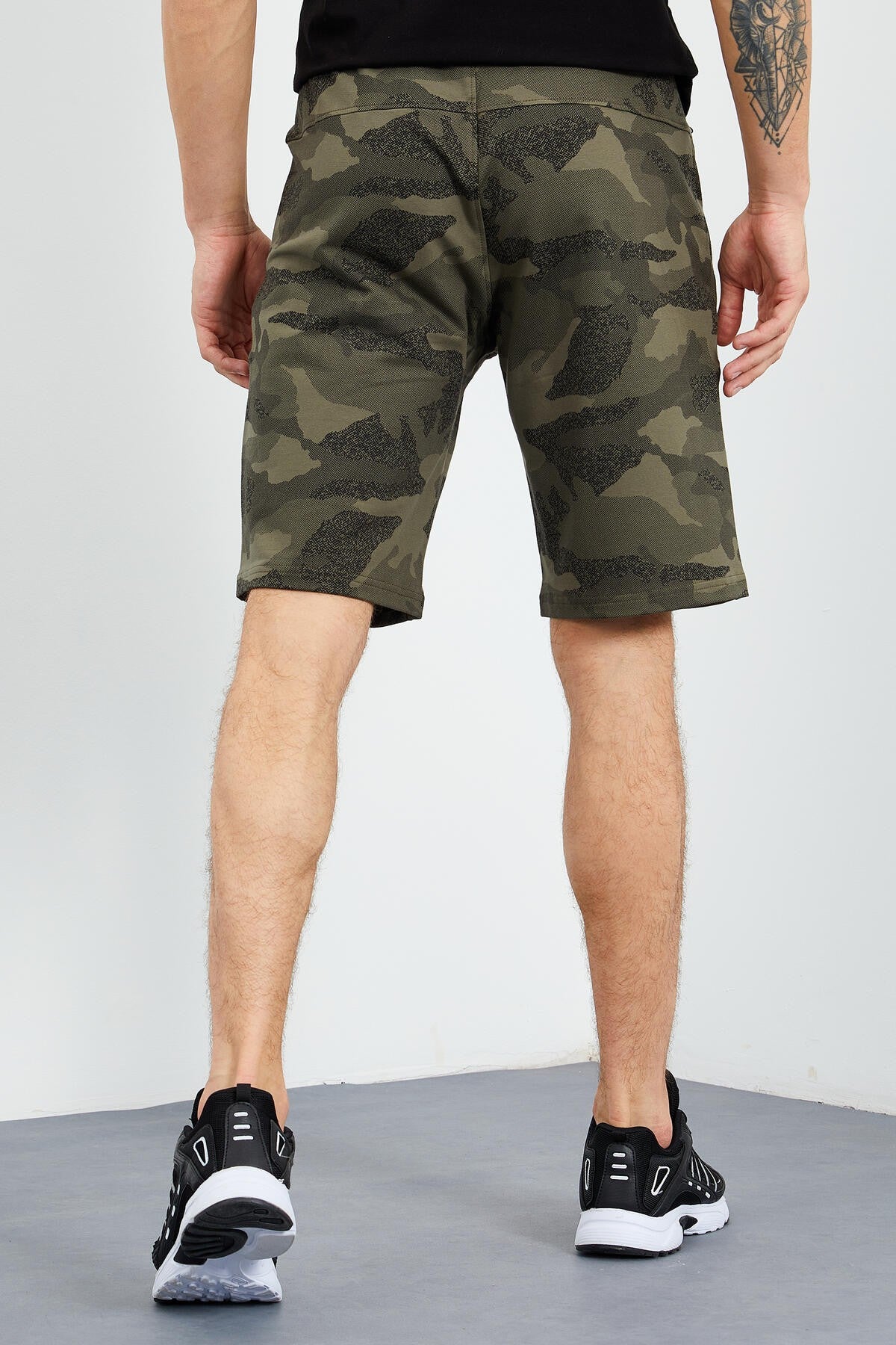 Camouflage Print Pocketed Standard Fit Men's Shorts - 81126