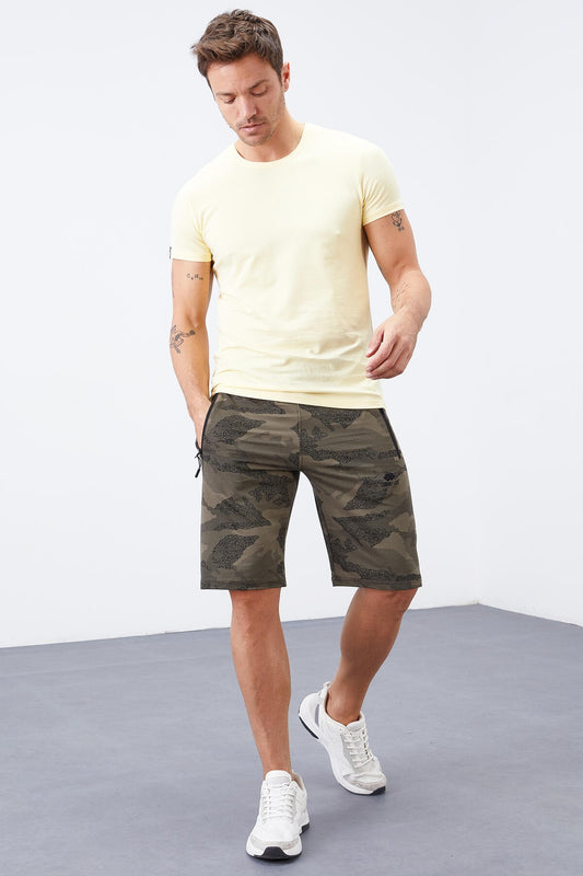 Camouflage Patterned Standard Fit Men's Shorts - 81157