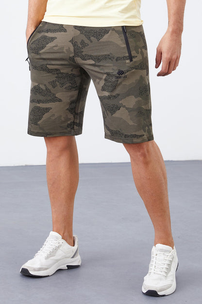 Camouflage Patterned Standard Fit Men's Shorts - 81157