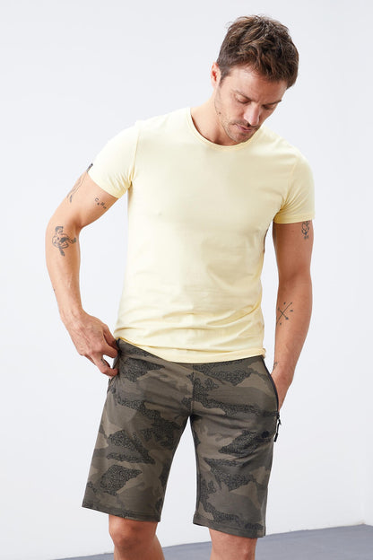 Camouflage Patterned Standard Fit Men's Shorts - 81157