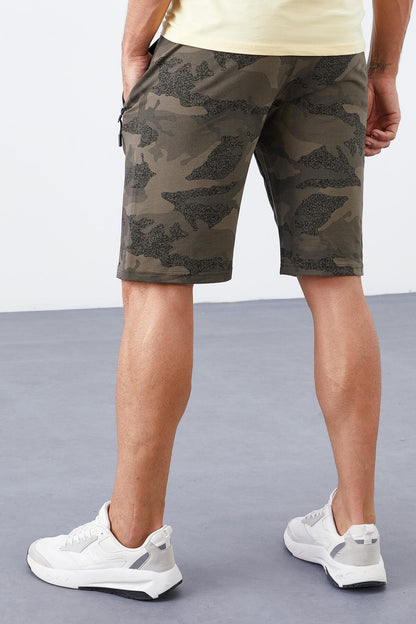 Camouflage Patterned Standard Fit Men's Shorts - 81157